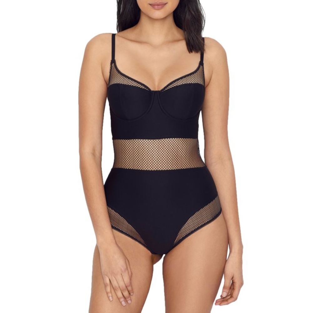 DKNY Soft Tech Mesh Bodysuit NWOT